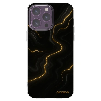 Picasee silikonowe przeźroczyste etui na Apple iPhone 14 Pro Max - Thunder