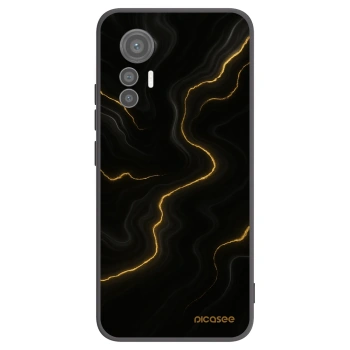 Picasee silikonowe czarne etui na Xiaomi 12 Lite - Thunder