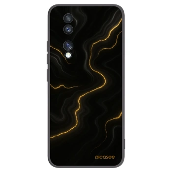 Picasee silikonowe czarne etui na Honor 70 - Thunder