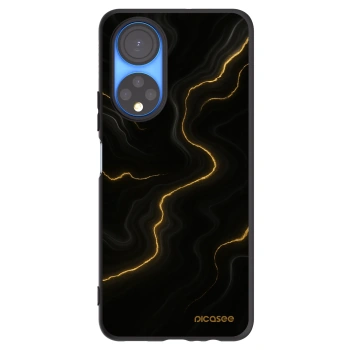 Picasee silikonowe czarne etui na Honor X7 - Thunder
