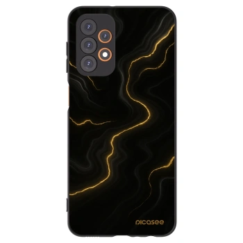 Picasee silikonowe czarne etui na Samsung Galaxy A23 A236B 5G - Thunder