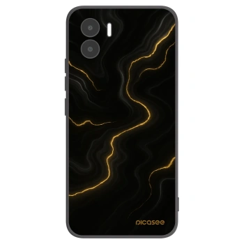 Picasee silikonowe czarne etui na Xiaomi Redmi A1 - Thunder