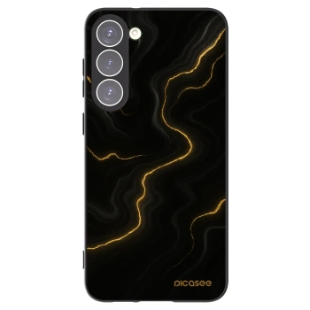 Picasee silikonowe czarne etui na Samsung Galaxy S23+ 5G - Thunder