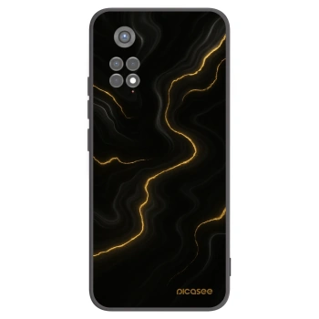 Picasee silikonowe czarne etui na Xiaomi Redmi Note 11S 5G - Thunder