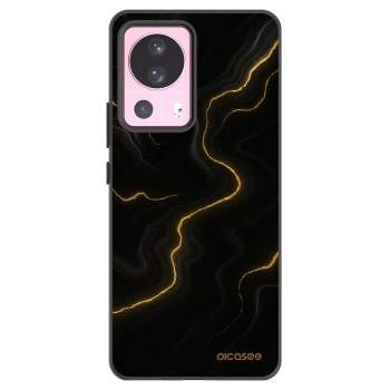 Picasee silikonowe czarne etui na Xiaomi 13 Lite - Thunder