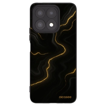 Picasee silikonowe czarne etui na Honor X8a - Thunder