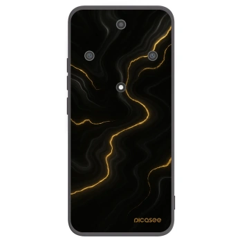 Picasee silikonowe czarne etui na Honor Magic5 Lite 5G - Thunder
