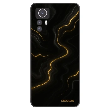 Picasee silikonowe czarne etui na Xiaomi Redmi Note 12S - Thunder