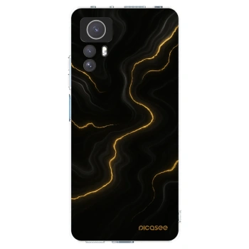 Picasee silikonowe przeźroczyste etui na Xiaomi Redmi Note 12S - Thunder