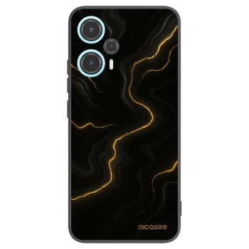 Picasee silikonowe czarne etui na Xiaomi Poco F5 - Thunder