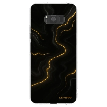 Picasee silikonowe przeźroczyste etui na Samsung Galaxy S8 G950F - Thunder