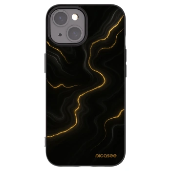 Picasee silikonowe czarne etui na Apple iPhone 15 - Thunder