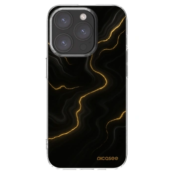 Picasee silikonowe przeźroczyste etui na Apple iPhone 15 Pro - Thunder