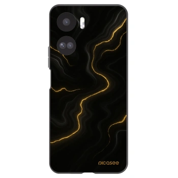 Picasee silikonowe czarne etui na Honor 90 Lite 5G - Thunder