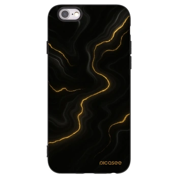 Picasee silikonowe czarne etui na Apple iPhone 6/6S - Thunder