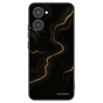 Picasee silikonowe czarne etui na Realme 10 4G - Thunder