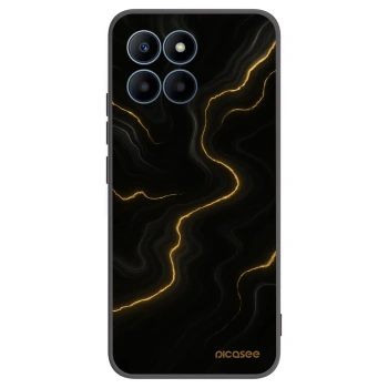 Picasee silikonowe czarne etui na Honor 70 Lite - Thunder
