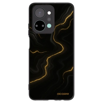 Picasee silikonowe czarne etui na Honor X7a - Thunder