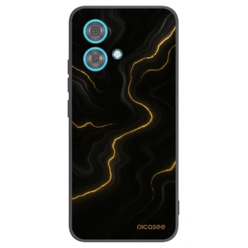 Picasee silikonowe czarne etui na Motorola Edge 40 Neo - Thunder