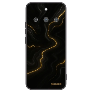 Picasee silikonowe czarne etui na Realme 11 Pro+ - Thunder