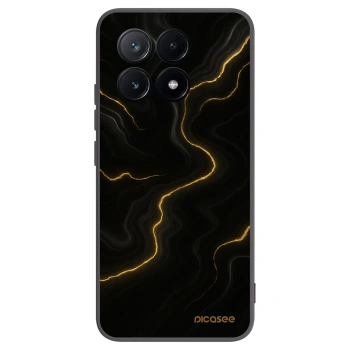 Picasee silikonowe czarne etui na Xiaomi Poco X6 Pro - Thunder