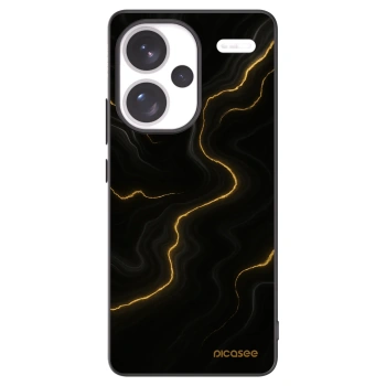 Picasee silikonowe czarne etui na Xiaomi Redmi Note 13 Pro+ 5G - Thunder