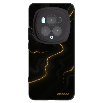 Picasee silikonowe czarne etui na Honor Magic6 Pro - Thunder
