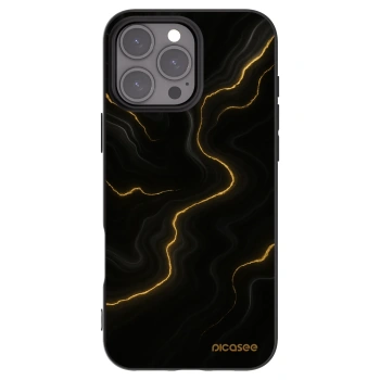 Picasee silikonowe czarne etui na Apple iPhone 16 Pro Max - Thunder