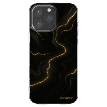 Picasee silikonowe przeźroczyste etui na Apple iPhone 16 Pro Max - Thunder