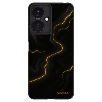 Picasee silikonowe czarne etui na Xiaomi Redmi 13C 5G - Thunder