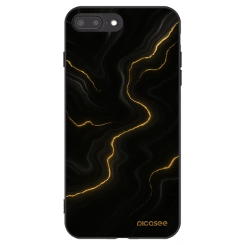 Picasee silikonowe czarne etui na Apple iPhone 7 Plus - Thunder