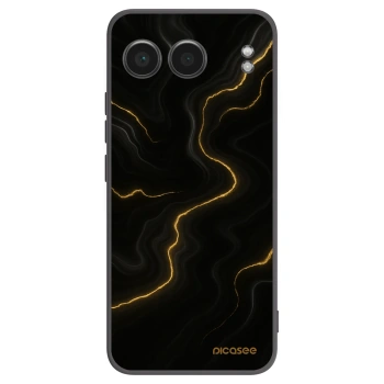 Picasee silikonowe czarne etui na OnePlus Nord 4 - Thunder