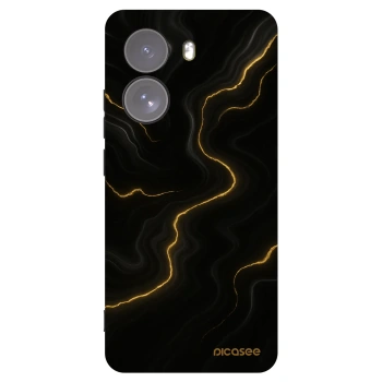Picasee silikonowe czarne etui na Xiaomi Poco X7 - Thunder