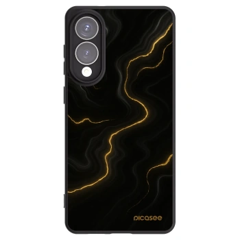 Picasee silikonowe czarne etui na Samsung Galaxy S25 Edge 5G - Thunder