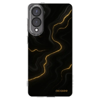 Picasee silikonowe przeźroczyste etui na Samsung Galaxy S25 Edge 5G - Thunder
