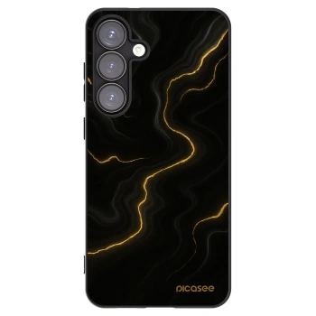 Picasee silikonowe czarne etui na Samsung Galaxy S25+ 5G - Thunder