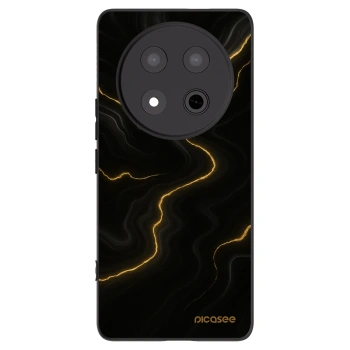 Picasee silikonowe czarne etui na Honor Magic7 Lite 5G - Thunder