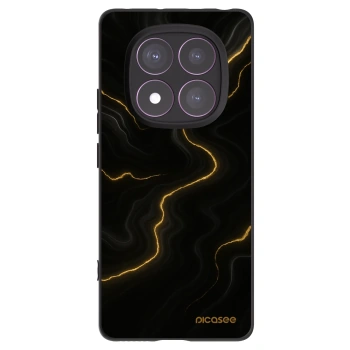 Picasee silikonowe czarne etui na Xiaomi Redmi Note 14 Pro 4G - Thunder