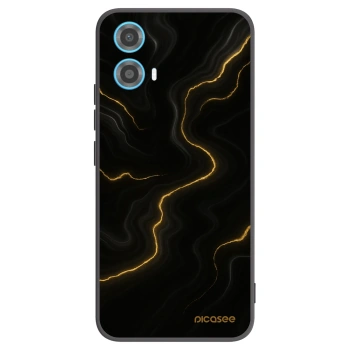 Picasee silikonowe czarne etui na Motorola Moto G34 5G - Thunder