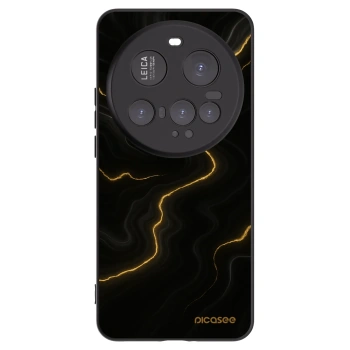 Picasee silikonowe czarne etui na Xiaomi 15 Ultra - Thunder