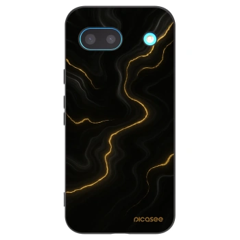 Picasee silikonowe czarne etui na Google Pixel 8a - Thunder