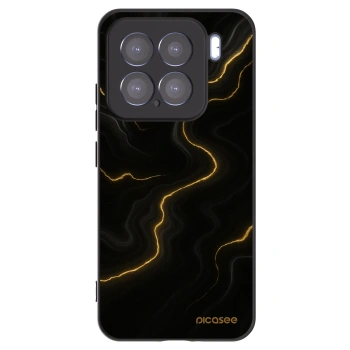 Picasee silikonowe czarne etui na Xiaomi 15 - Thunder