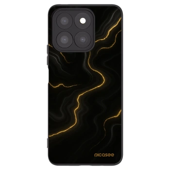 Picasee silikonowe czarne etui na Honor X8c - Thunder