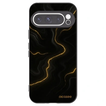 Picasee silikonowe czarne etui na Google Pixel 9 Pro - Thunder