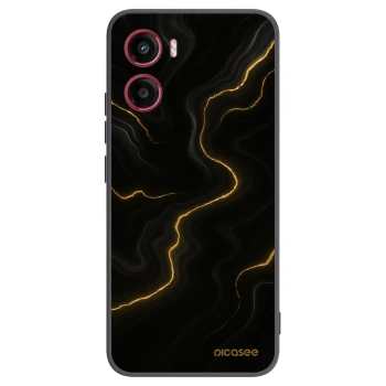 Picasee silikonowe czarne etui na Motorola Moto G05 - Thunder