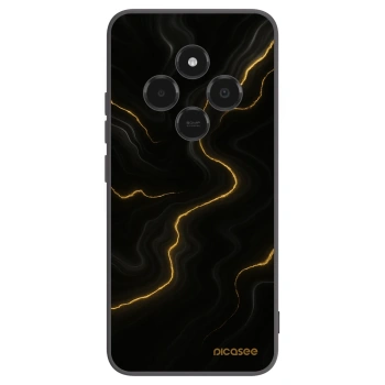 Picasee silikonowe czarne etui na Xiaomi Poco C75 - Thunder