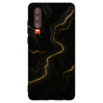 Picasee silikonowe czarne etui na Huawei P30 - Thunder