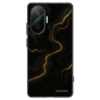 Picasee silikonowe czarne etui na Xiaomi Poco F7 Pro 5G - Thunder