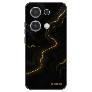 Picasee silikonowe czarne etui na Xiaomi Redmi Note 14S - Thunder