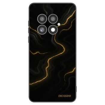 Picasee silikonowe czarne etui na OnePlus 13 5G - Thunder